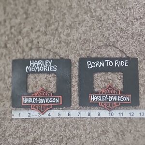 Hand Crafted Black Picture Frames with Harley-Davidson Design